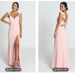 Blush “More Than This” Ruffle Strap Maxi dress in size 2 (XS)